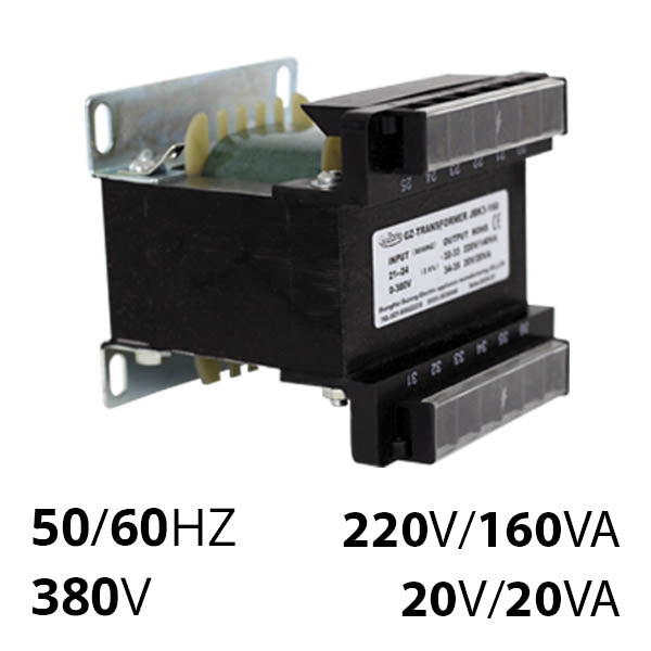 Снижающий трансформатор напряжения 380 на 220 Вольт 160VA + 20В (SCC-ZA-50-TSR)