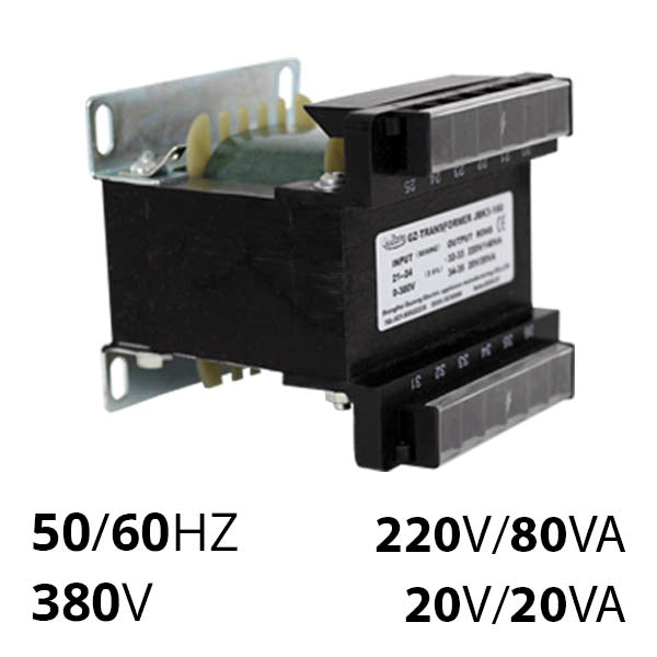 Снижающий трансформатор напряжения 380 на 220 Вольт 80VA + 20В (SCC-ZA-10/20-TSR)