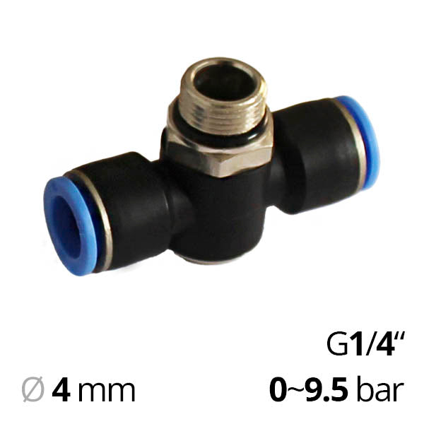 Цанговый штуцер-тройник SF-EPGT для трубки, с внешней резьбой