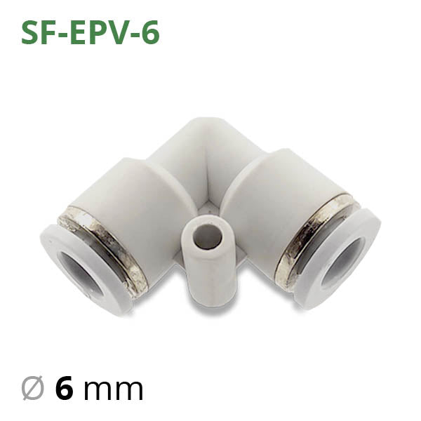 Пластиковий цанговий фітинг серії SF-EPV цанговий кутовий з'єднувач для трубок 4~16 мм