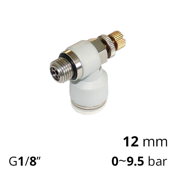 Пневмодроселі із зворотним клапаном кутові пластикові серії SF-ESL-G (в клапан)