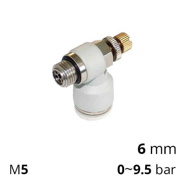 Пневмодроселі із зворотним клапаном кутові пластикові серії SF-ESL-G (в клапан)