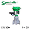 Фото Регулировочный клапан для пара ДУ 100 PN25 с пневмоприводом