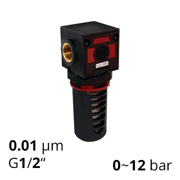 Мікрофільтр стисненого повітря 0,01 мкм, до 12 бар, 1/4"-1" (SSA-MF-001)