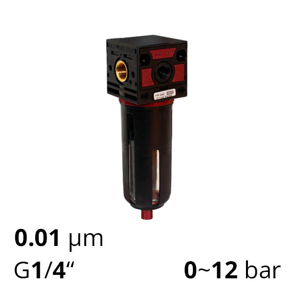 Мікрофільтр стисненого повітря 0,01 мкм, до 12 бар, 1/4"-1" (SSA-MF-001)