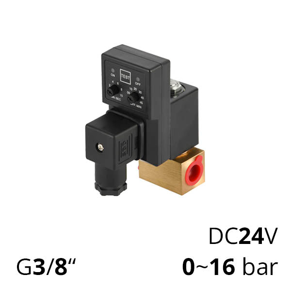 Электромагнитный клапан с таймером ДУ 1,9~4,5 мм резьба G1/4~1/2"  SV-FD-ES-22NC-AC220V-A