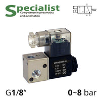 Электромагнитные пневмоклапаны 3/2 нормально закрытые 12, 24, 220 В серии SV-A