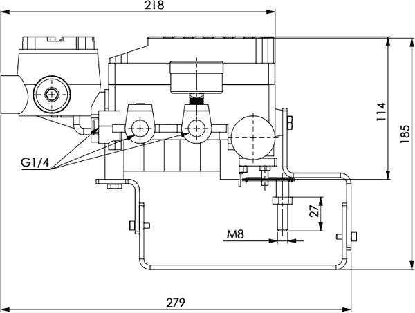 SCBF-REP-1000RD: креслення, вид спереду (основний)