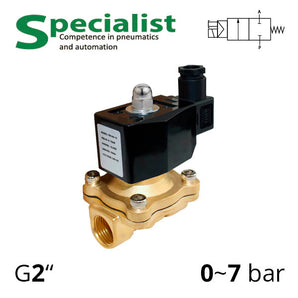 Електромагнітний клапан 2/2 нормально закритий з різьбою G 2” серії SV-ZS-ES-22NC-50