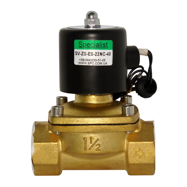 Електромагнітний клапан 2/2 нормально закритий з різьбою G 1½” серії SV-ZS11-ES-22NC-40