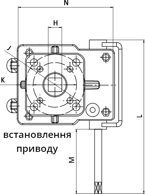 Чертеж ручного дублирования RSD: вид сверху
