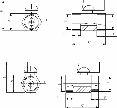 Креслення бронзового крану SCBV-Q201