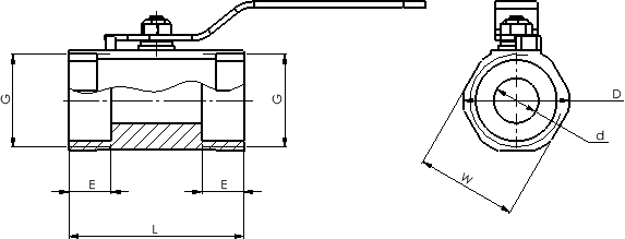 Креслення нержавіючого крану SCBV-Q601