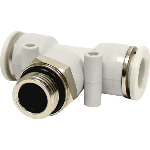 SF-EPB series plastic collet fitting T-shaped tee with thread