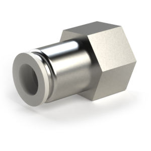 Collet fitting straight SF-EPCF for tube, with internal thread at the entrance