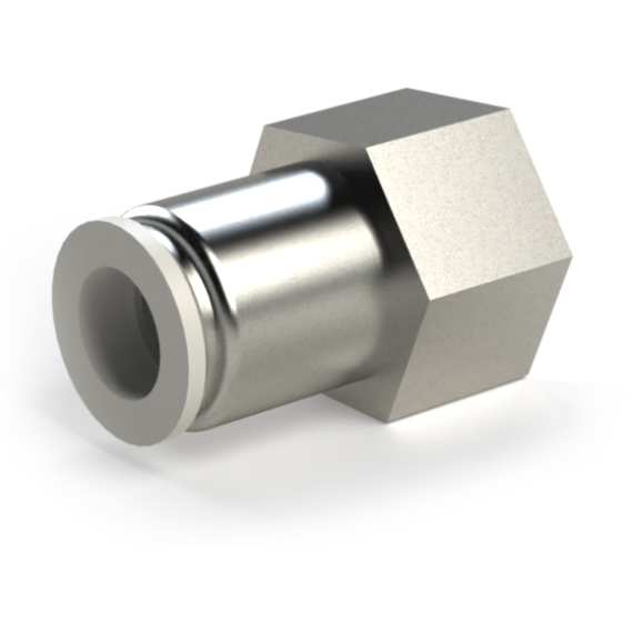 Collet fitting straight SF-EPCF for tube, with internal thread at the entrance