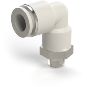 SF-EPL series plastic collet fitting angle connector with external thread