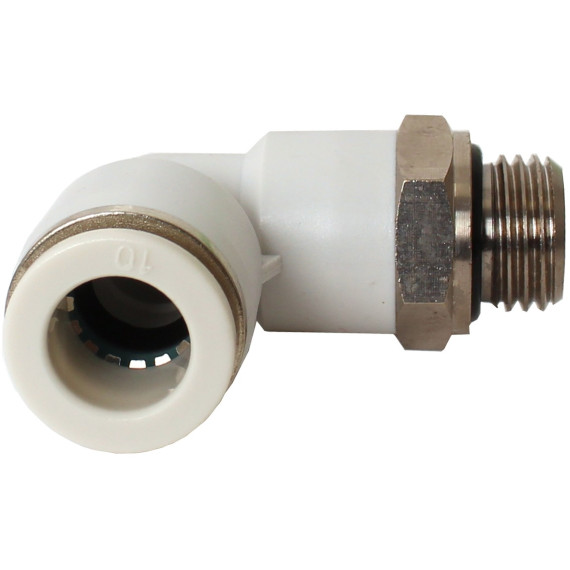 SF-EPL series plastic collet fitting angle connector with external thread