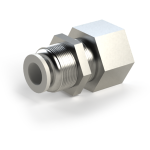 Collet fitting SF-EPMF for tube with internal thread and mounting nuts