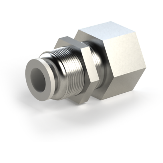 Collet fitting SF-EPMF for tube with internal thread and mounting nuts