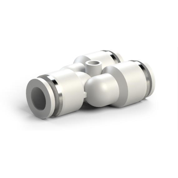 Plastic collet fitting SF-EPY tee Y-shaped