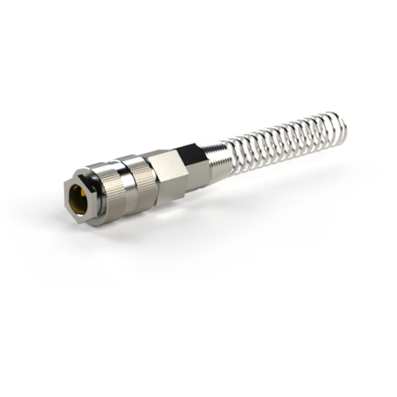 Coupling ″mother″ of the SF-KS-F series with a protective spring