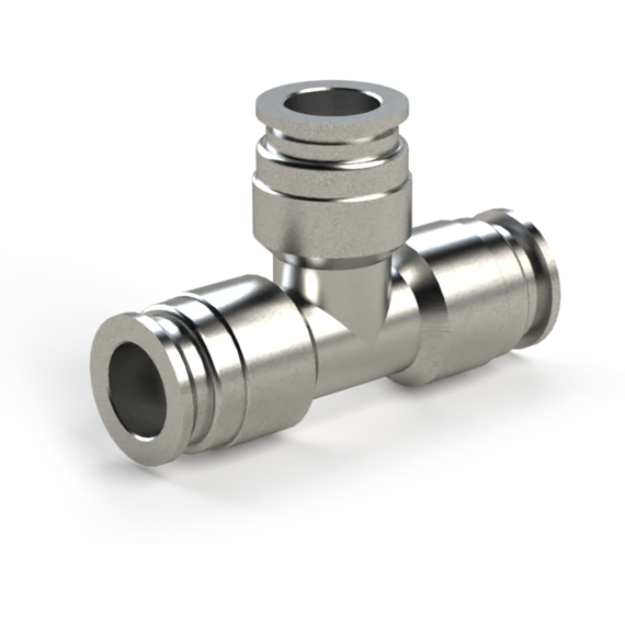 SF-MPE bronze collet fitting T-shaped tee for pneumatic tubes