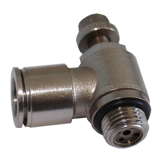 Angular pneumothrottle SF-MSL with non-return valve, metal