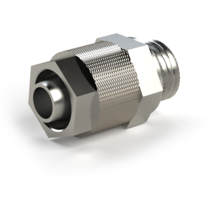 Metal fittings with SF-NPC union nut