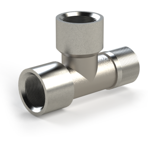 Transition tee SF-Z2070 made of bronze, from external to internal thread (external thread from the end)