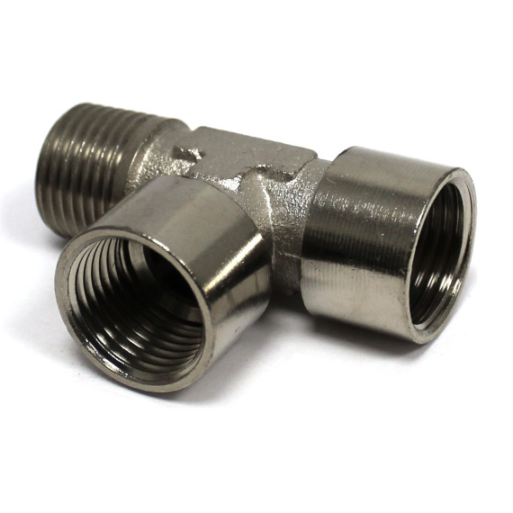 Transition tee SF-Z2070 made of bronze, from external to internal thread (external thread from the end)