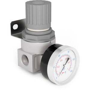 Air pressure regulator with pressure gauge 1/4″~1/2″, 10 bar, up to 1400 l/min (SA-RM series)
