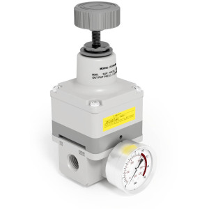 Precision air pressure regulator with 1/4″ manometer, 0~6 bar, up to 1000 l/min (SA-RP series)