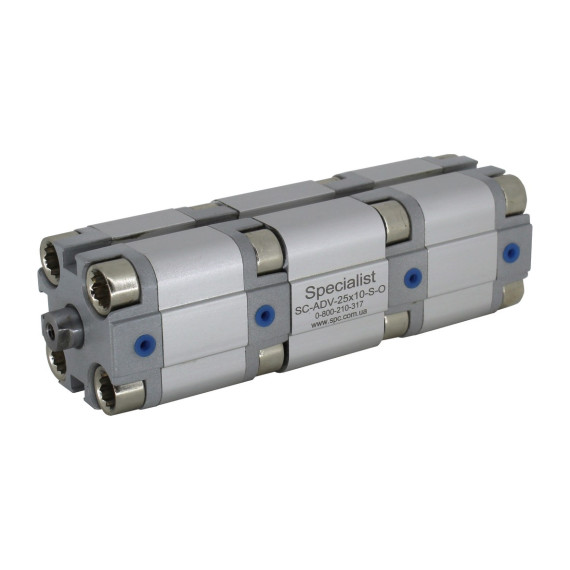 Compact short-stroke pneumatic cylinder of the SC-ADV series
