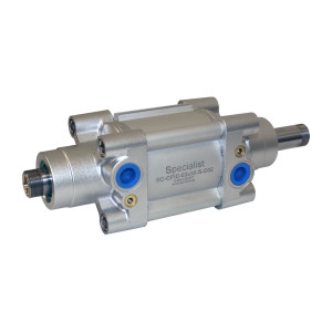 Pneumatic cylinder with a hollow rod for blowing PET containers SC-CPID series based on ISO 6431