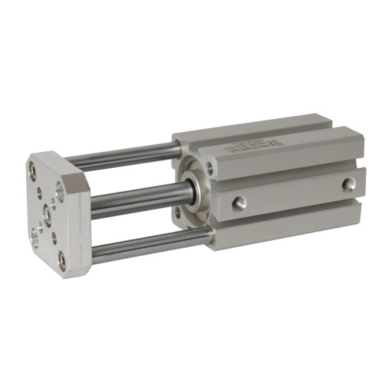 Compact pneumatic cylinder of the SC-SDAR series with anti-rotation protection