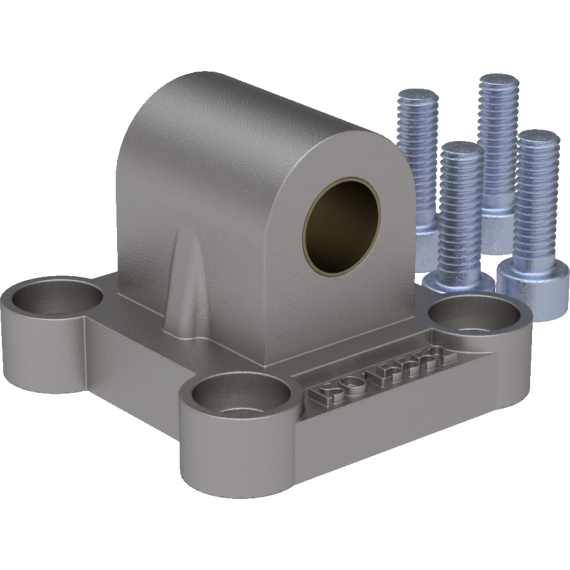 Rear trunnion covering type SC-ISO6431-CA for pneumatic cylinders ISO 15552