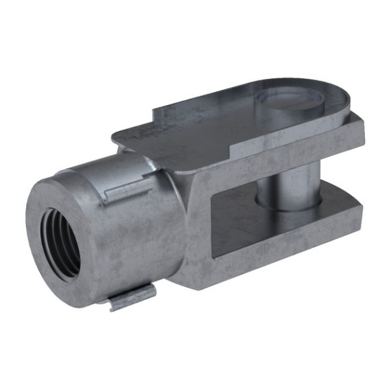 Y-shaped joint tip of the SC-Y series on the rod of the pneumatic cylinder