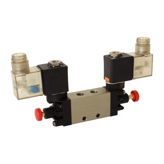 Pneumatic distributors 5/2 door opening with electromagnets 12 or 24V