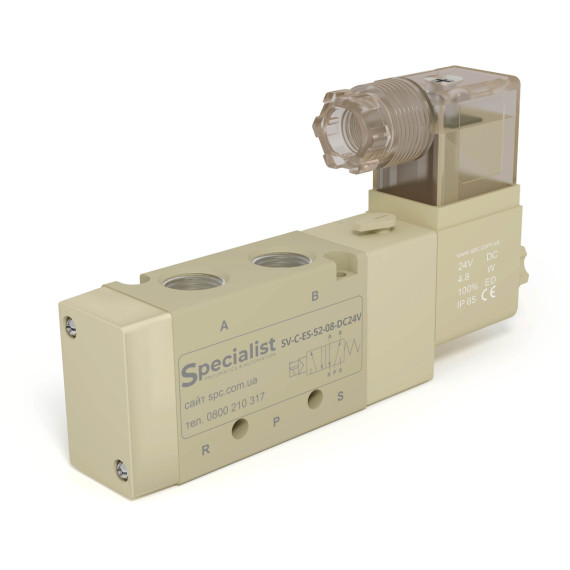 Pneumatic distributor 3/2 with one-way electropneumatic control SV-C series (D, E)