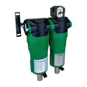 Air preparation unit for a ½″ compressor for 1.2 m³/min cleaning 1 μm (2 in 1)