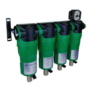 Air preparation unit for a 1″ compressor for 2.3 m²/min cleaning 0.01 μm
