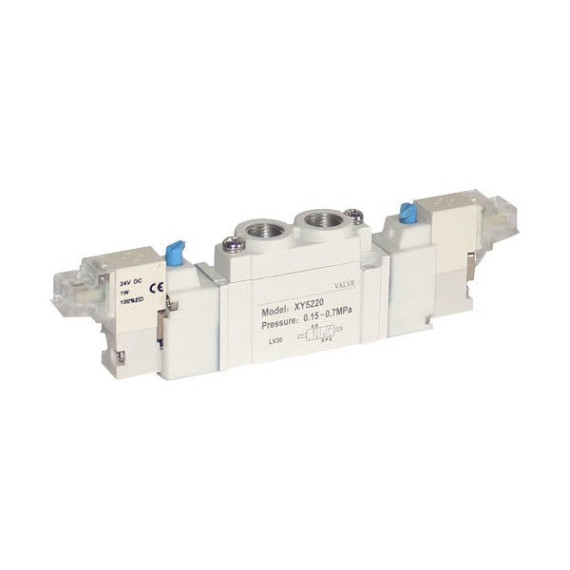 Pneumatic distributor 5/3 with electromagnetic control analog SMC SY5320
