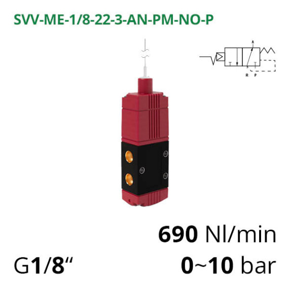 Micro pneumatic distributors 3/2 series 120 Aircomp without fixation