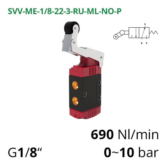Micro pneumatic distributors 3/2 series 120 Aircomp without fixation