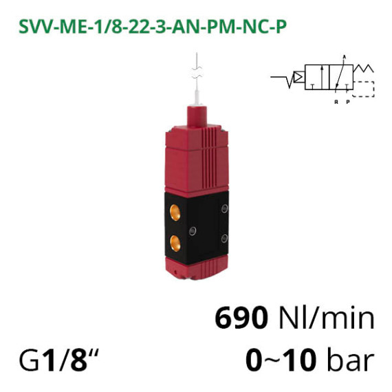 Micro pneumatic distributors 3/2 series 120 Aircomp without fixation