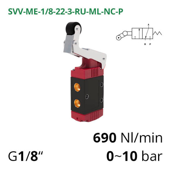 Micro pneumatic distributors 3/2 series 120 Aircomp without fixation