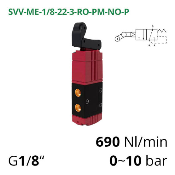 Micro pneumatic distributors 3/2 series 120 Aircomp without fixation