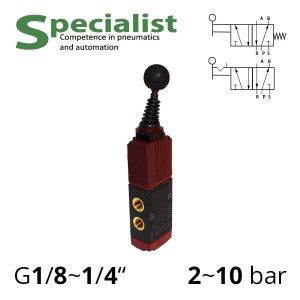 Pneumatic distributors 5/2 Aircomp with mechanical element LV