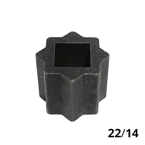 Adapter square 22x14 mm for pneumatic drive
